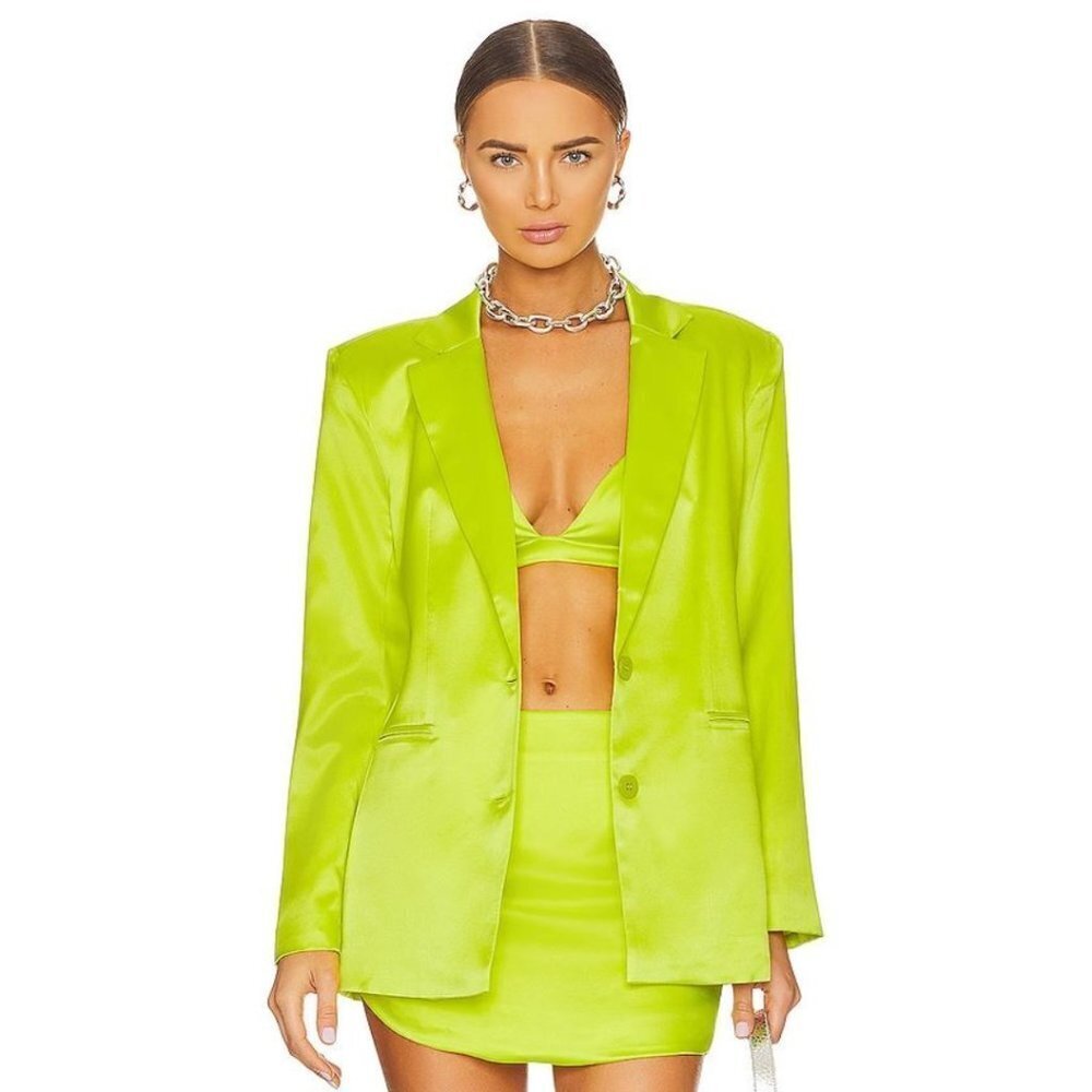 SER.O.YA Neon Green Blazer